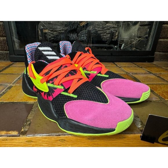 Mens 7.5 Adidas Harden Vol 4 GCA “Step Back” Athletic Basketball Shoes FW3660 - Picture 2 of 8